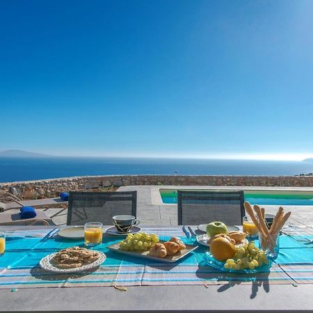 Tranquil Sea View Villa With Private Pool, Just 2Km From The Beach! Айя-Галіні Екстер'єр фото