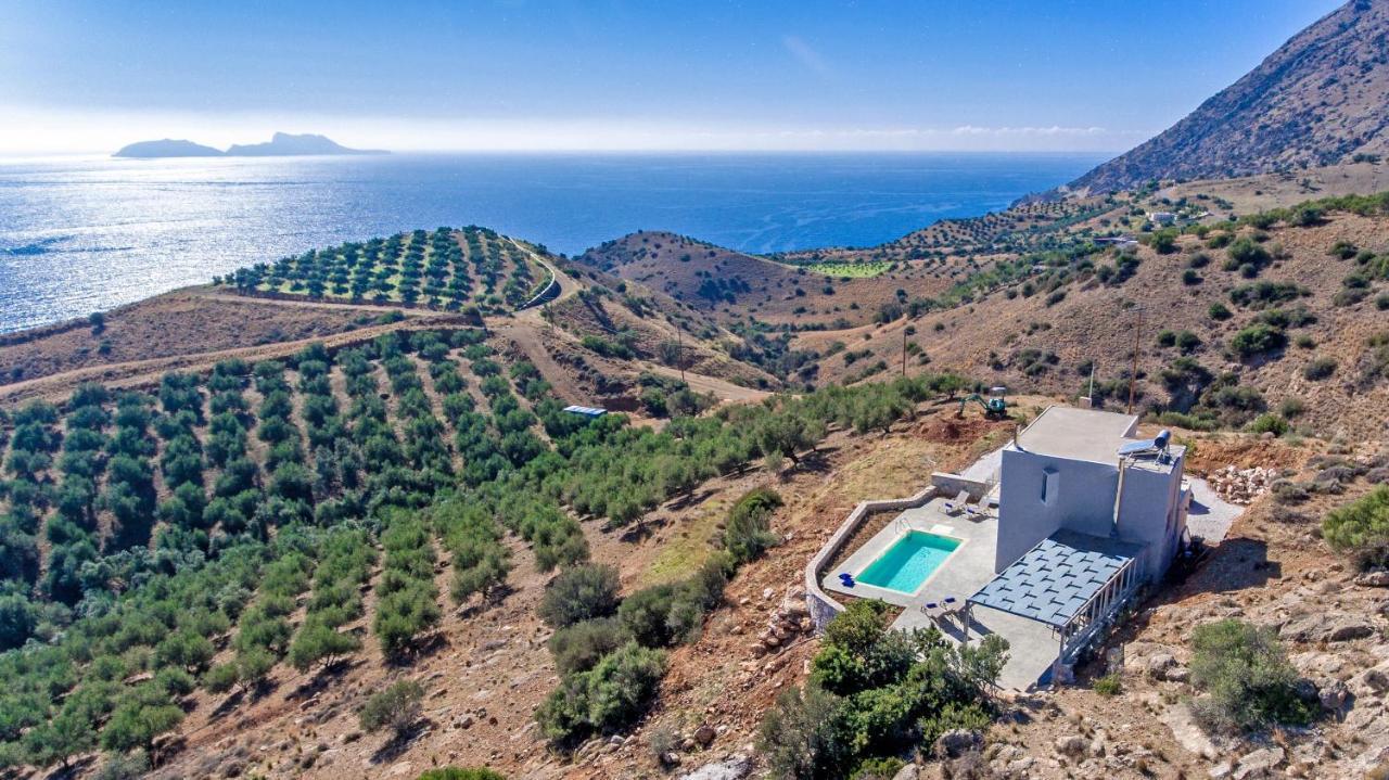 Tranquil Sea View Villa With Private Pool, Just 2Km From The Beach! Айя-Галіні Екстер'єр фото