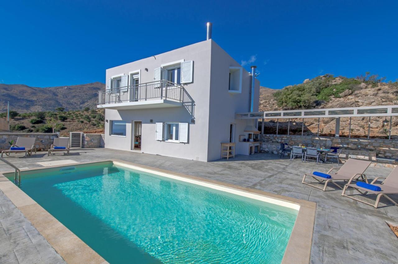 Tranquil Sea View Villa With Private Pool, Just 2Km From The Beach! Айя-Галіні Екстер'єр фото