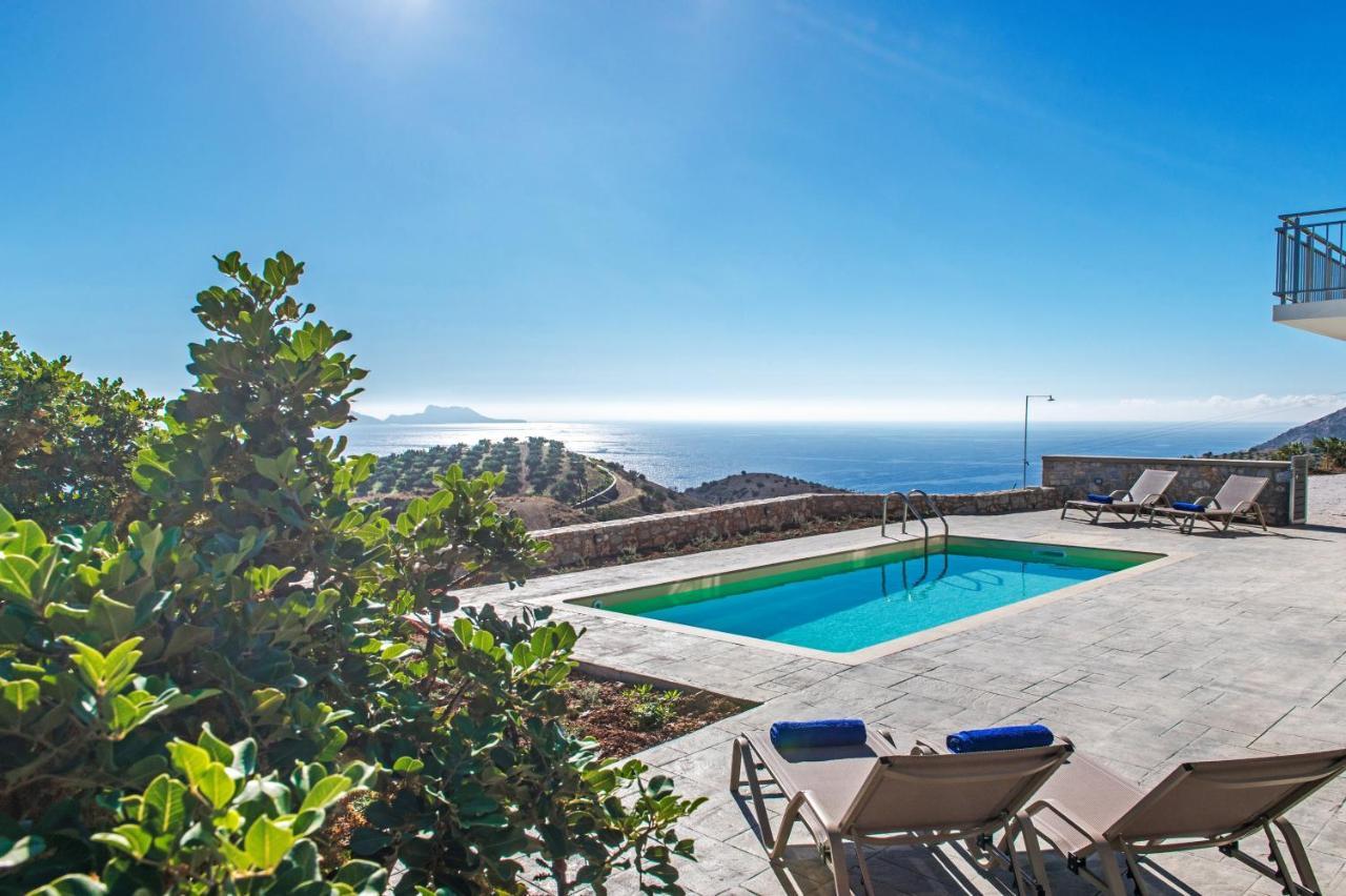 Tranquil Sea View Villa With Private Pool, Just 2Km From The Beach! Айя-Галіні Екстер'єр фото