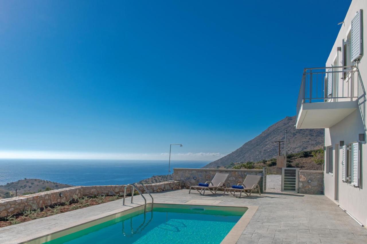 Tranquil Sea View Villa With Private Pool, Just 2Km From The Beach! Айя-Галіні Екстер'єр фото