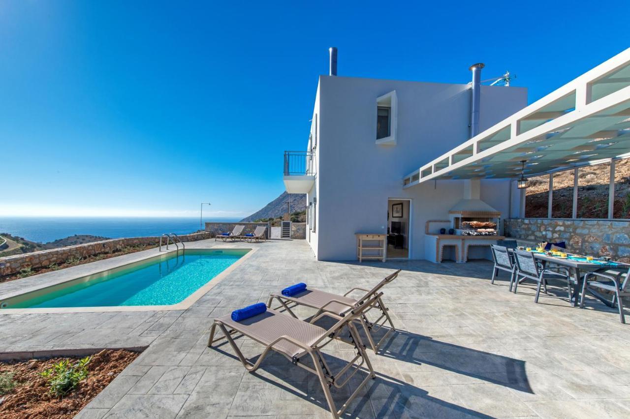 Tranquil Sea View Villa With Private Pool, Just 2Km From The Beach! Айя-Галіні Екстер'єр фото