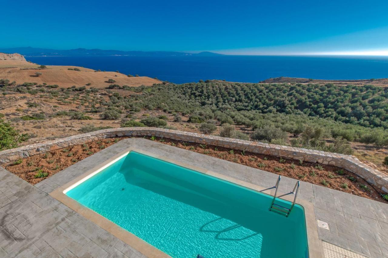 Tranquil Sea View Villa With Private Pool, Just 2Km From The Beach! Айя-Галіні Екстер'єр фото